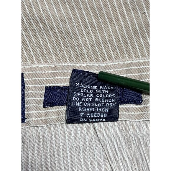 Limited Jeans Mini Skirt Womens Size 4 Tan Striped Cotton Spandex Blend Stretch - Picture 4 of 8